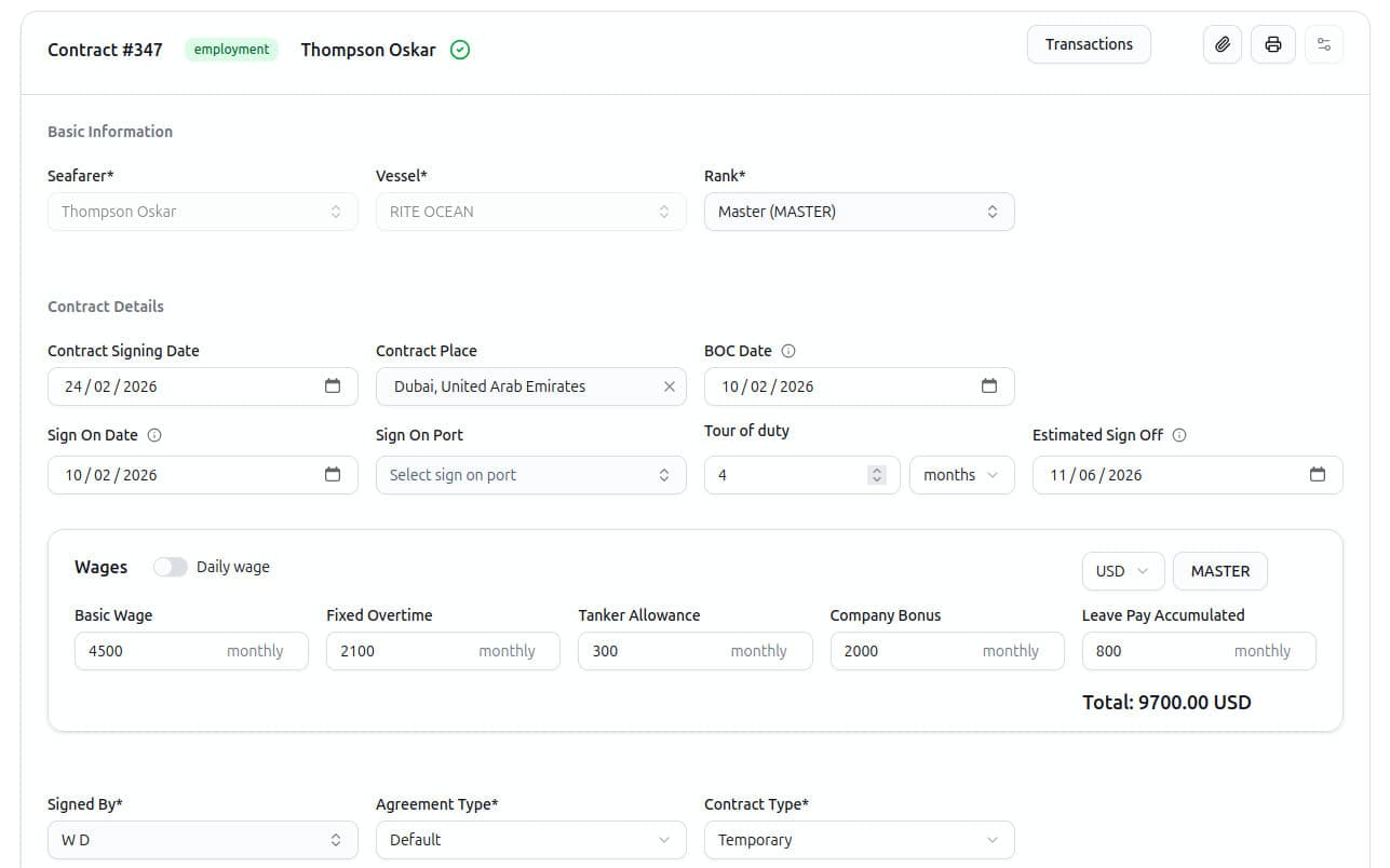 Generate contracts from templates