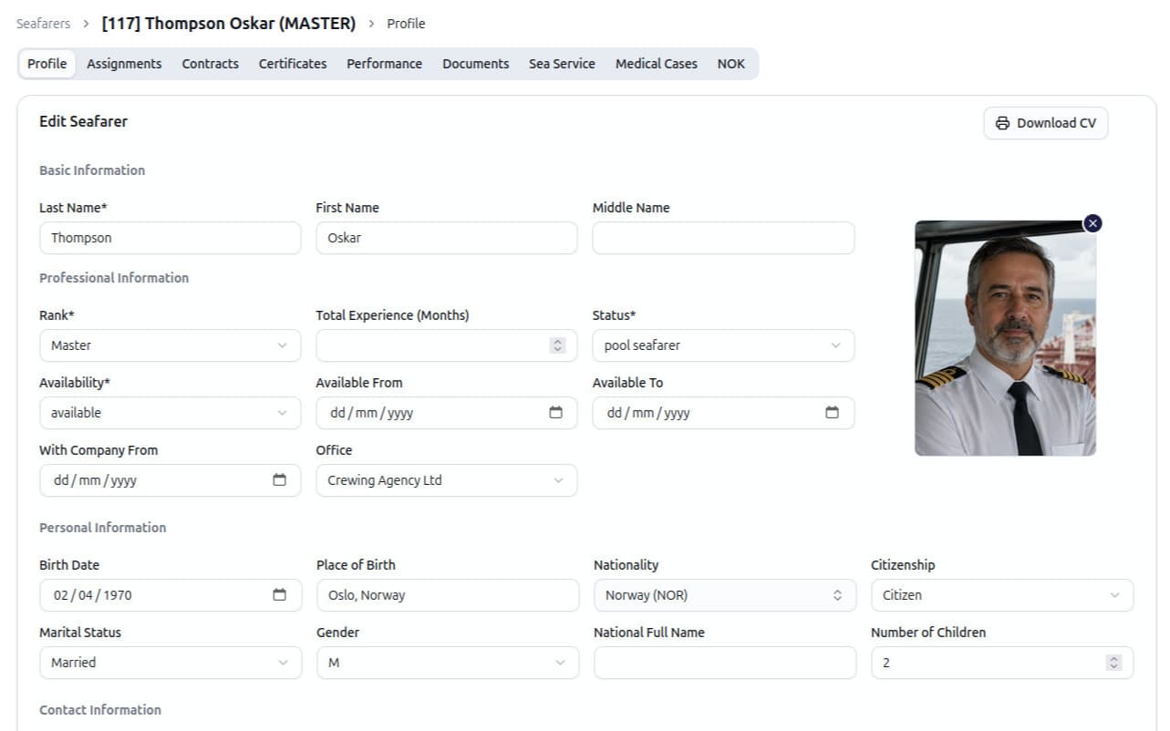 One place for every document. Linked to vessel requirements.